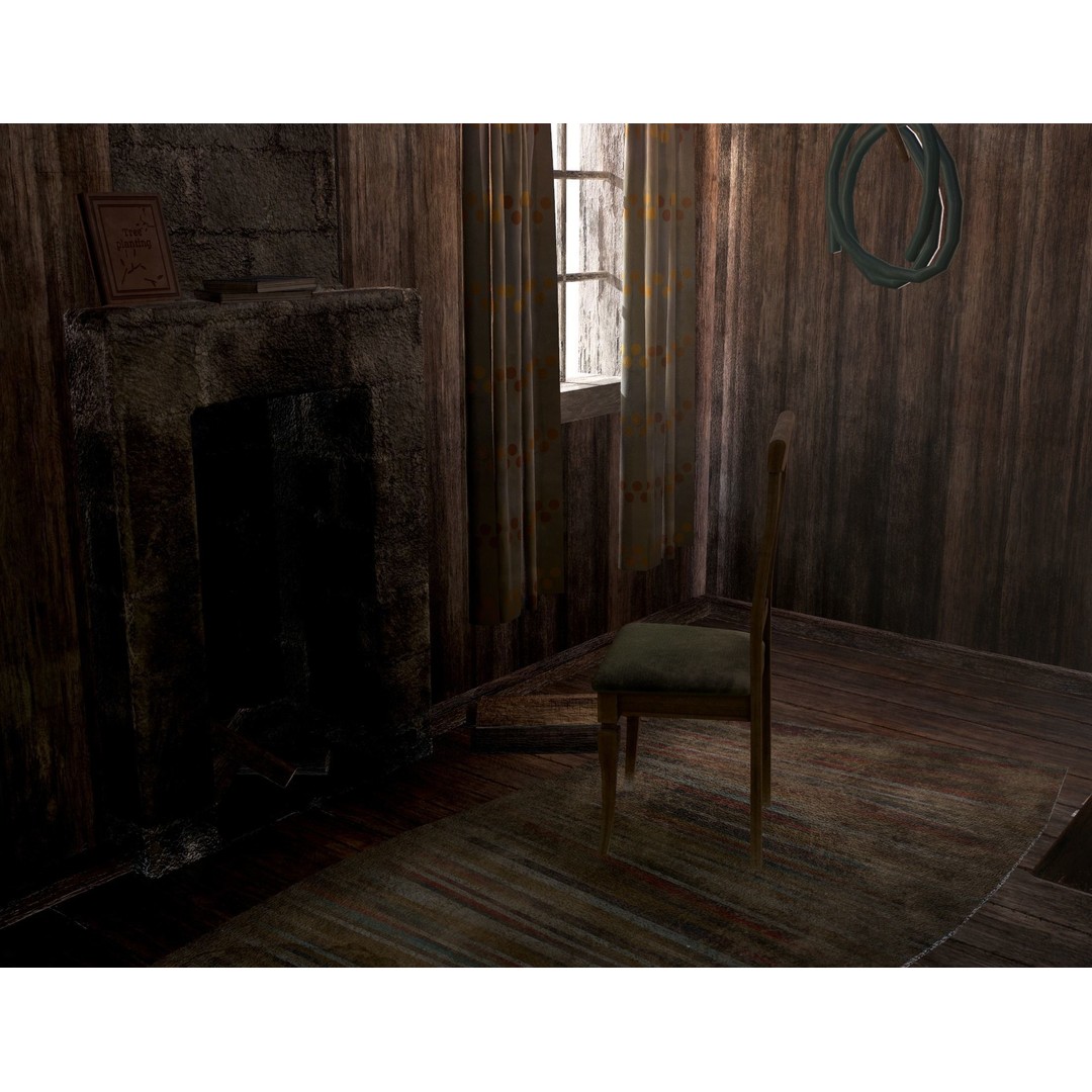 Old House 3D Model – Low Poly Game Asset for Village or Forest - View 5