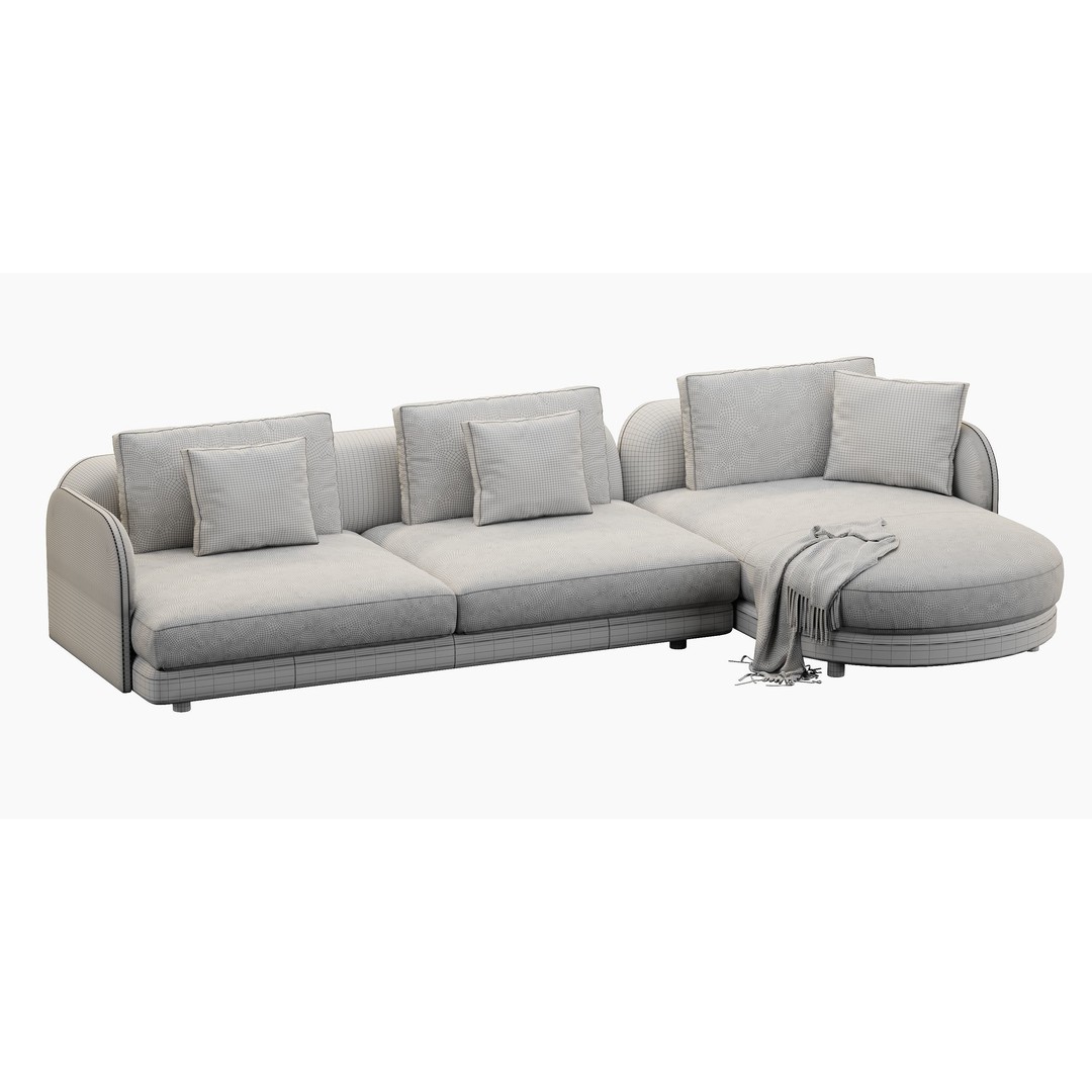 Ditre Italia Avalon 3D Model – Modern Sofa, High Poly, OBJ & 3DsMax