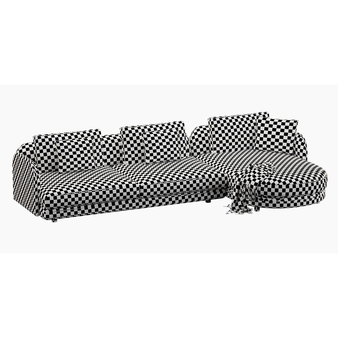 Ditre Italia Avalon 3D Model – Modern Sofa, High Poly, OBJ & 3DsMax - View 15