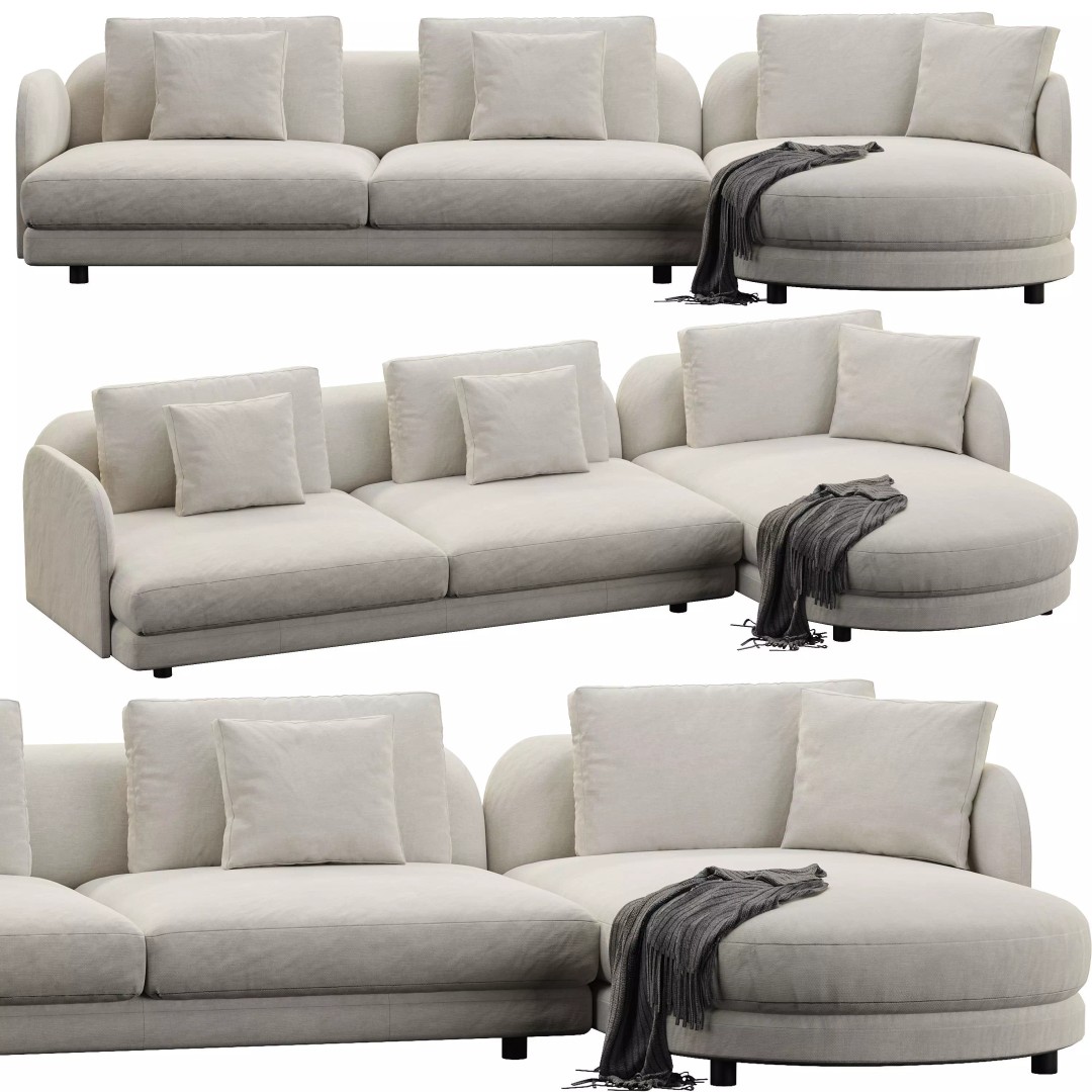 Ditre Italia Avalon 3D Model – Modern Sofa, High Poly, OBJ & 3DsMax - View 2
