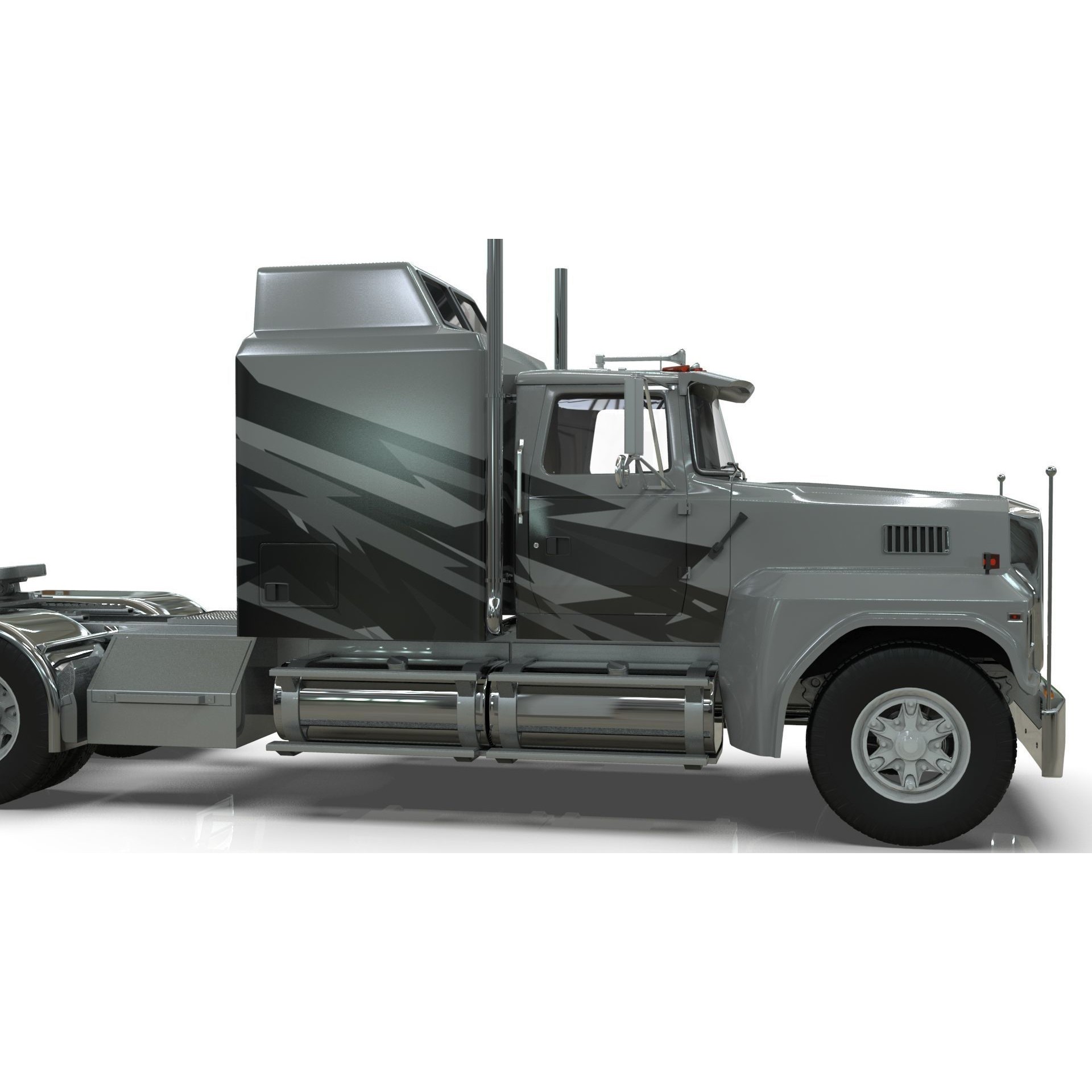 LTL 9000 Sleeper Cab Tandem - Game-Ready 3D Model - View 17