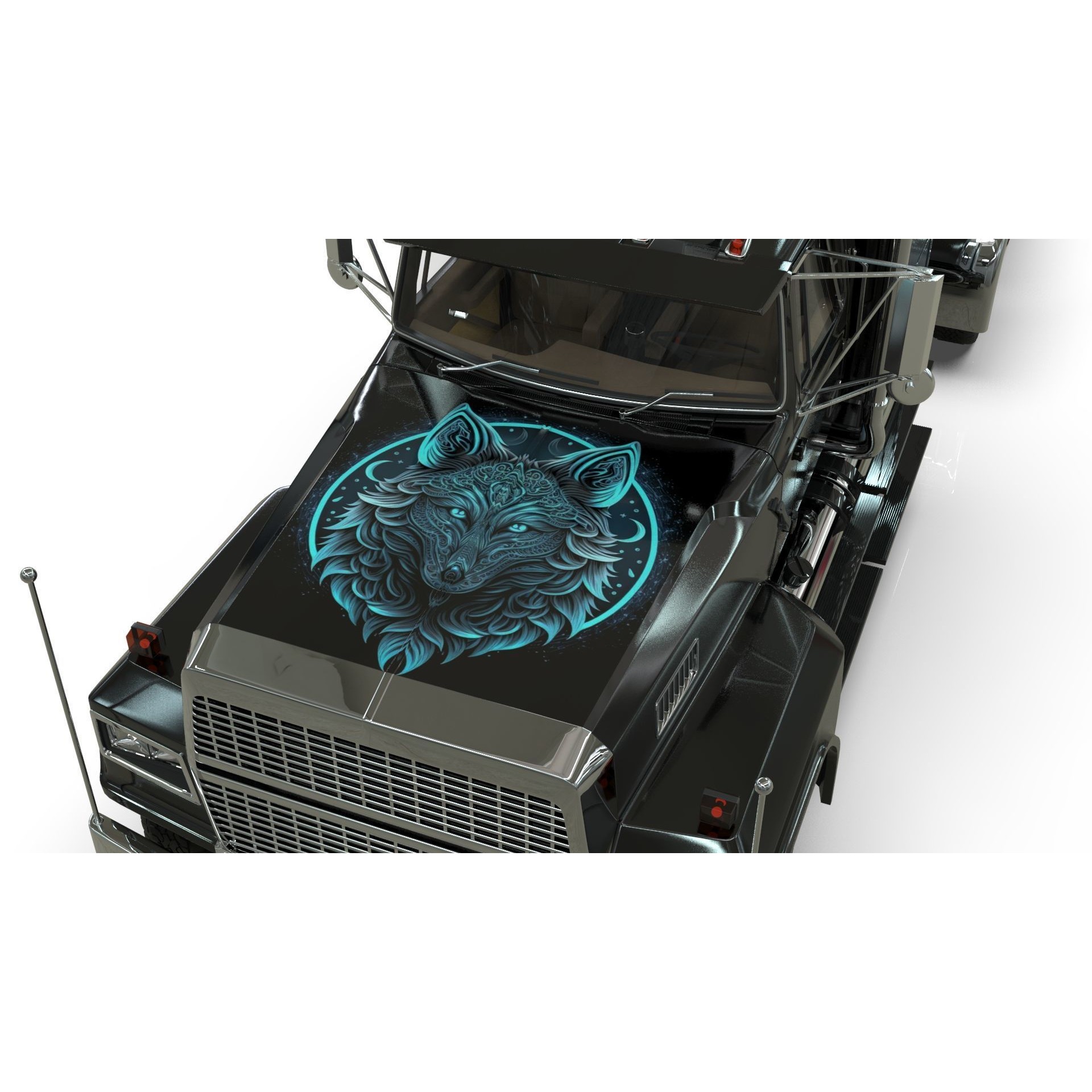 LTL 9000 Sleeper Cab Tandem - Game-Ready 3D Model - View 22