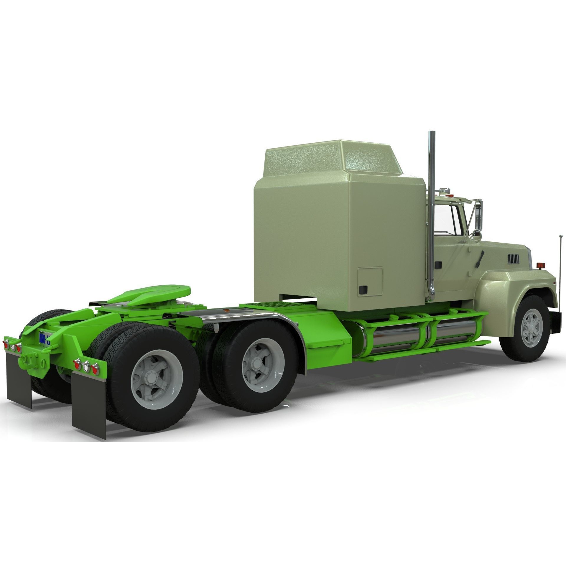 LTL 9000 Sleeper Cab Tandem - Game-Ready 3D Model - View 30