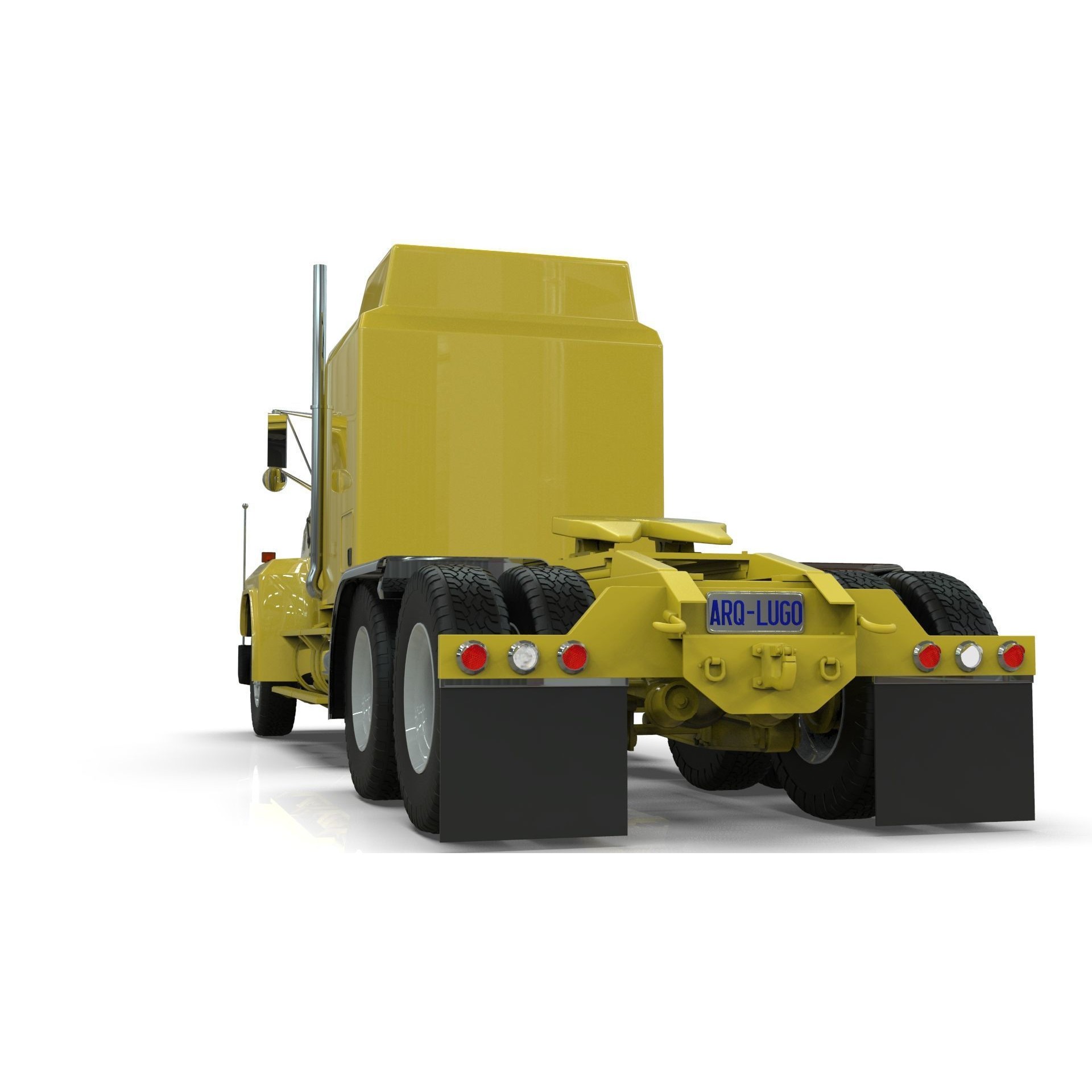 LTL 9000 Sleeper Cab Tandem - Game-Ready 3D Model - View 33