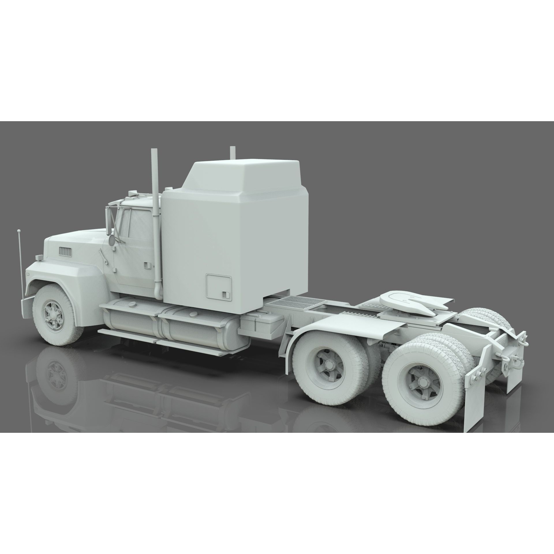 LTL 9000 Sleeper Cab Tandem - Game-Ready 3D Model - View 35