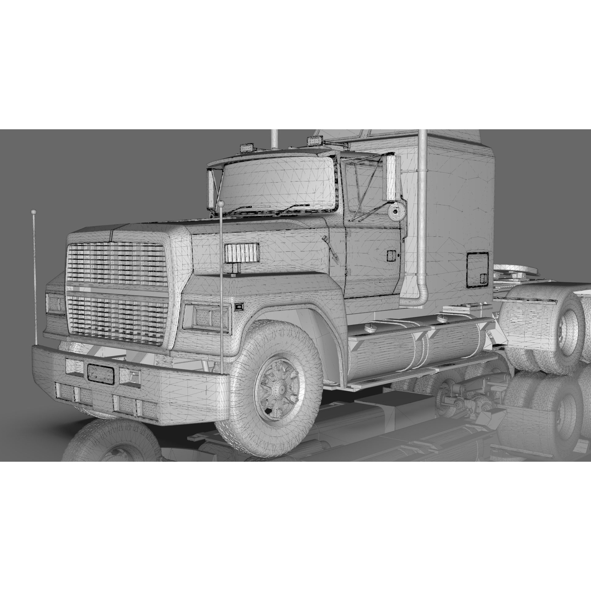 LTL 9000 Sleeper Cab Tandem - Game-Ready 3D Model - View 40