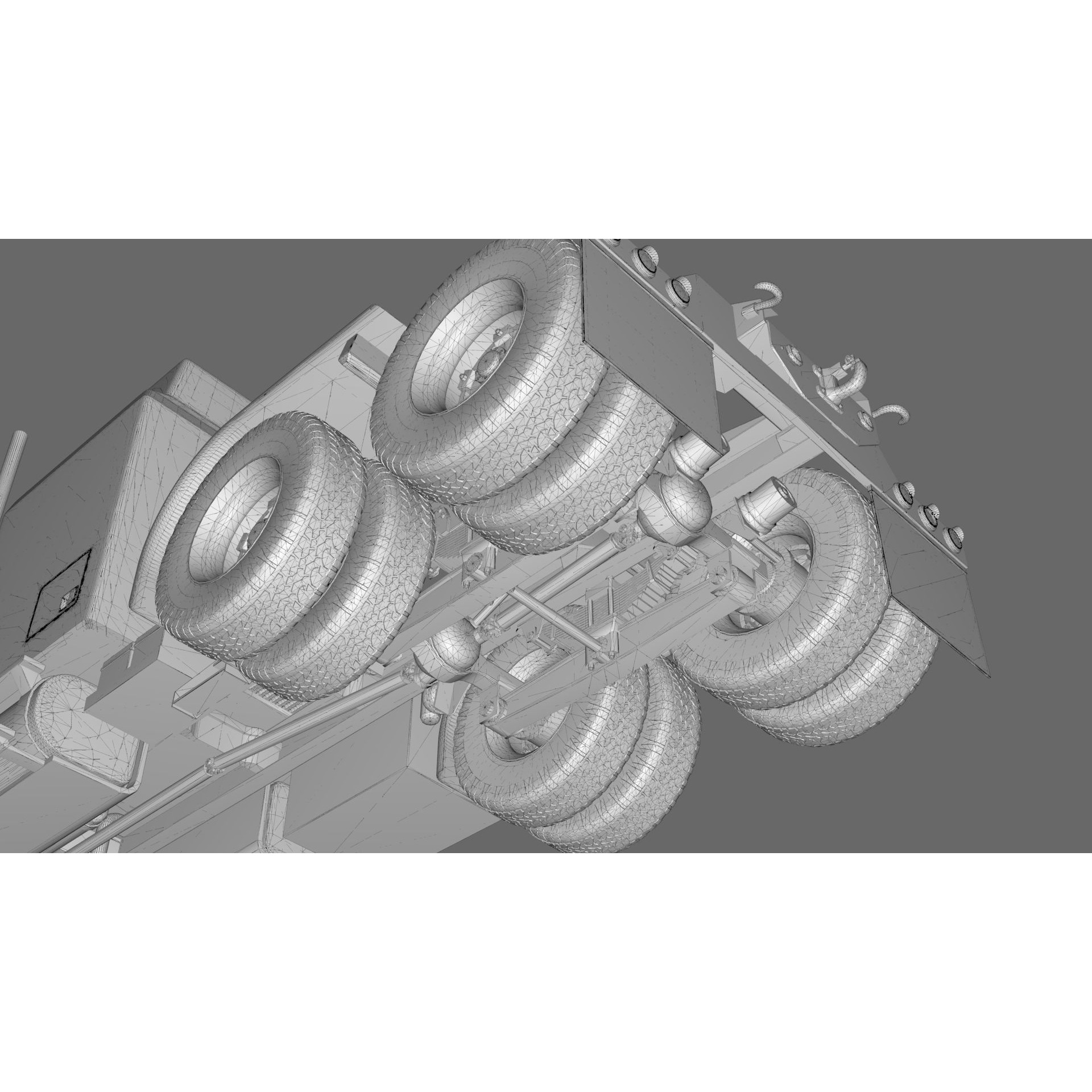 LTL 9000 Sleeper Cab Tandem - Game-Ready 3D Model - View 41