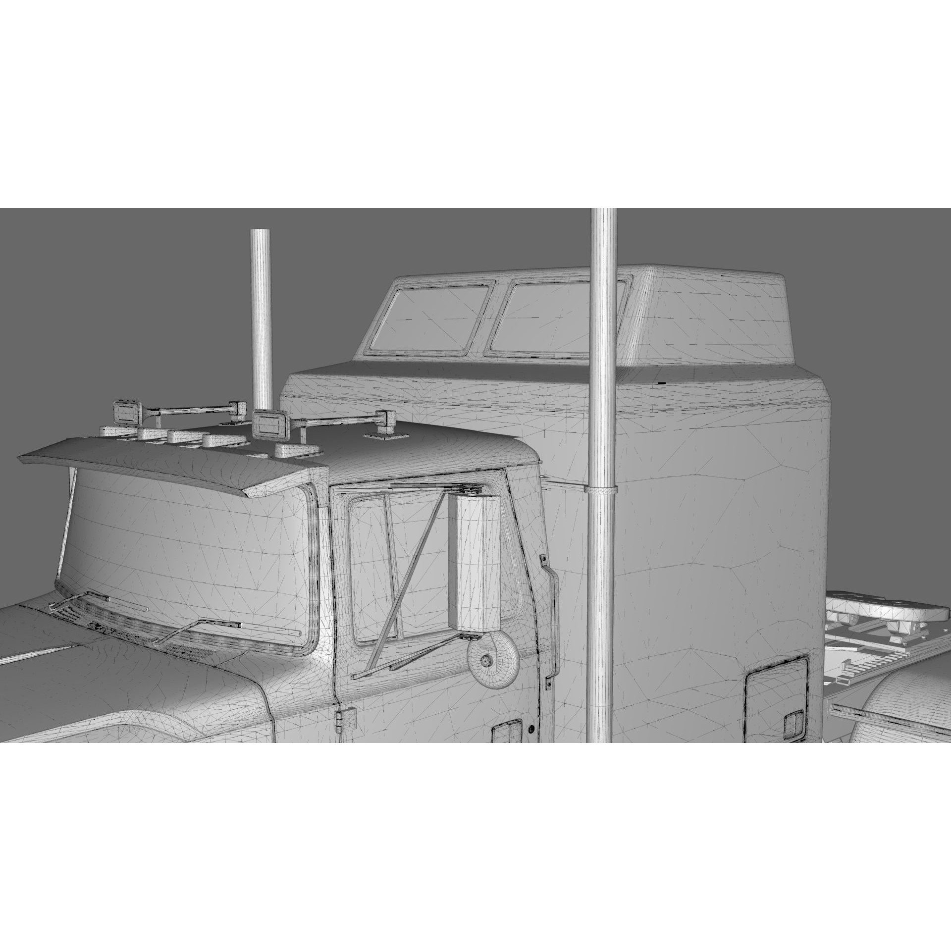 LTL 9000 Sleeper Cab Tandem - Game-Ready 3D Model - View 42