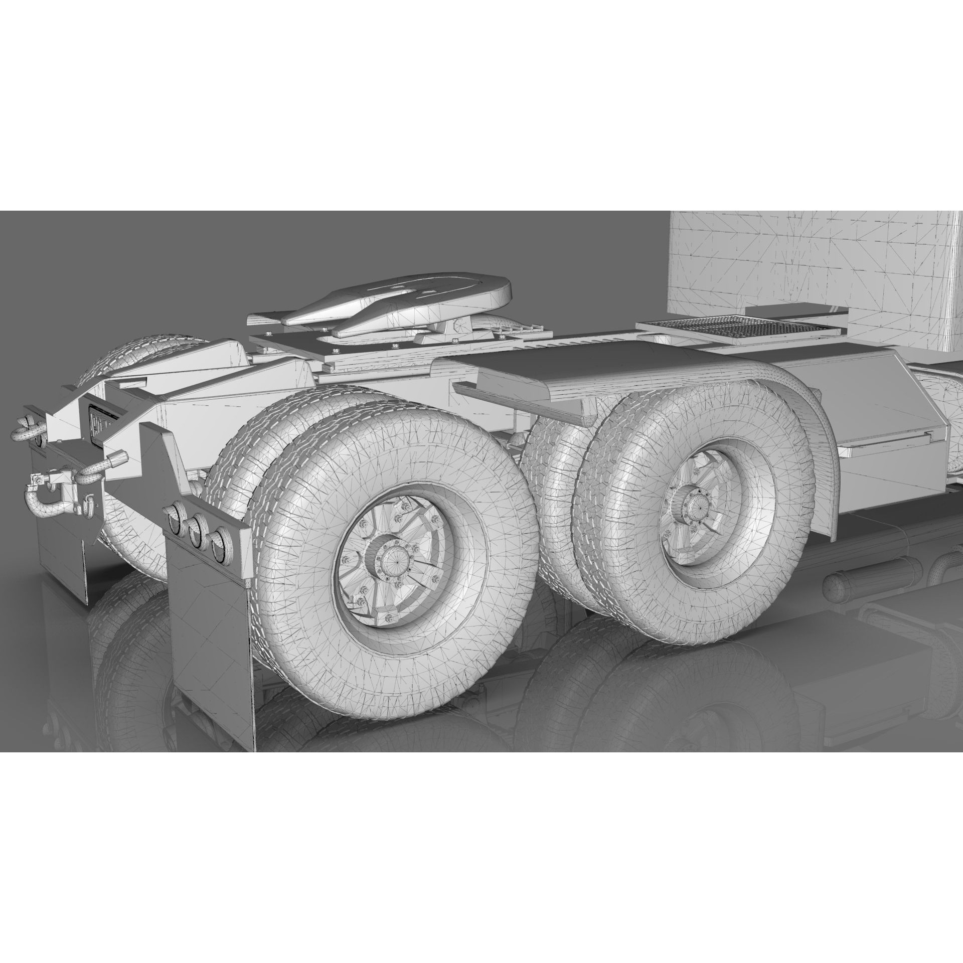 LTL 9000 Sleeper Cab Tandem - Game-Ready 3D Model - View 44