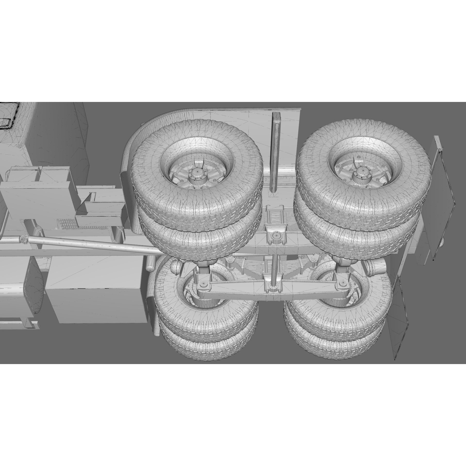 LTL 9000 Sleeper Cab Tandem - Game-Ready 3D Model - View 45