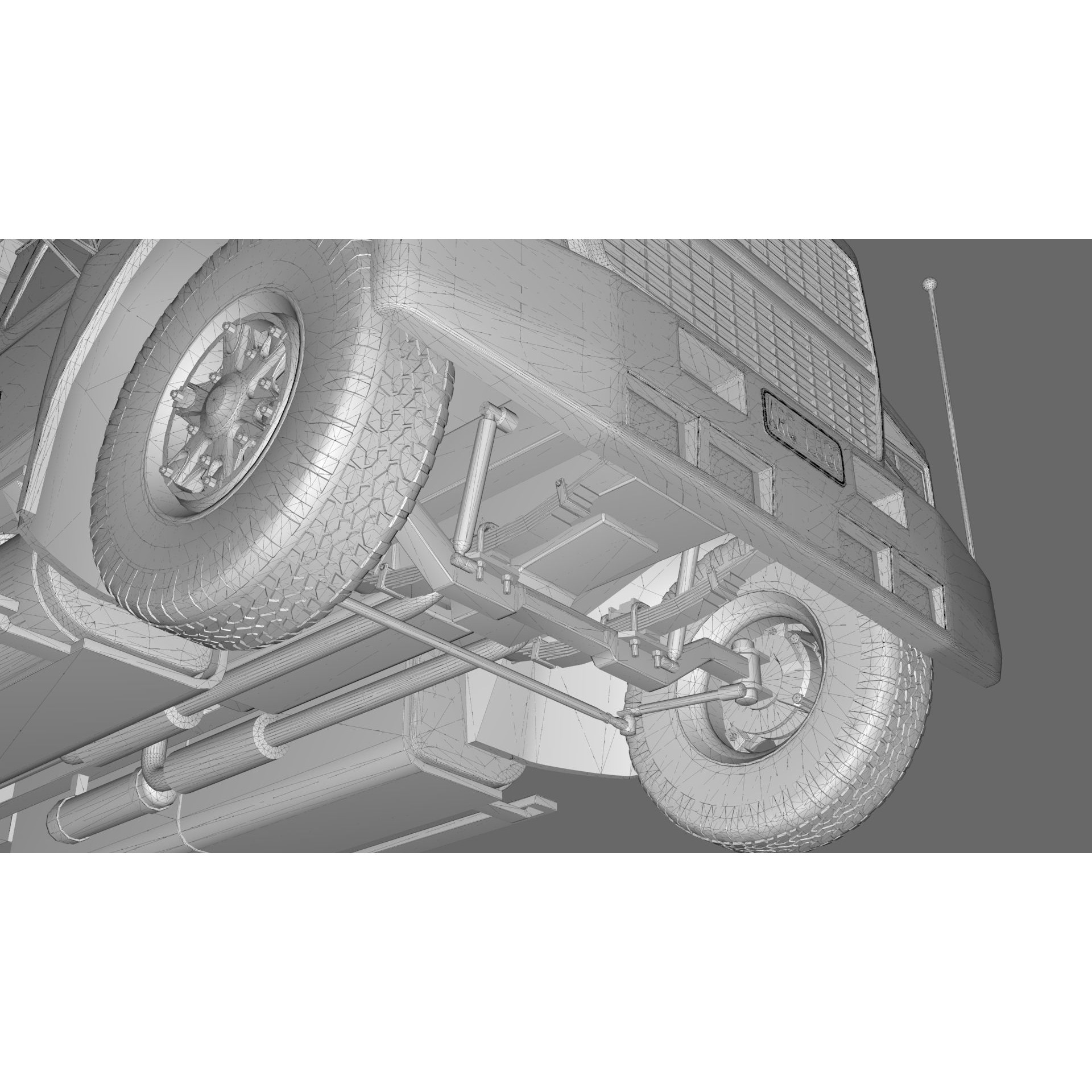 LTL 9000 Sleeper Cab Tandem - Game-Ready 3D Model - View 47