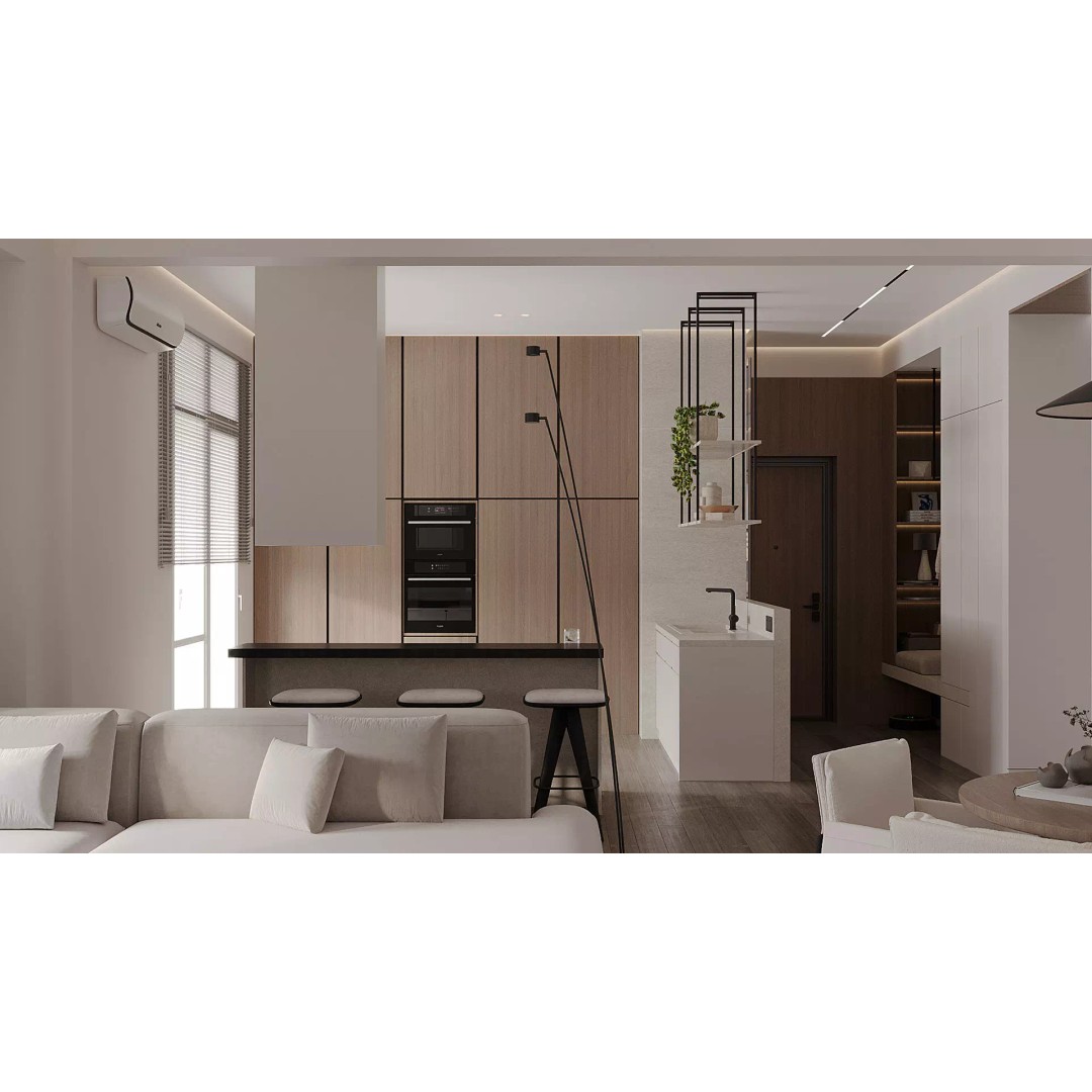 Modern Living Room and Hall 3D Model – Contemporary Interior Design, FBX - View 10
