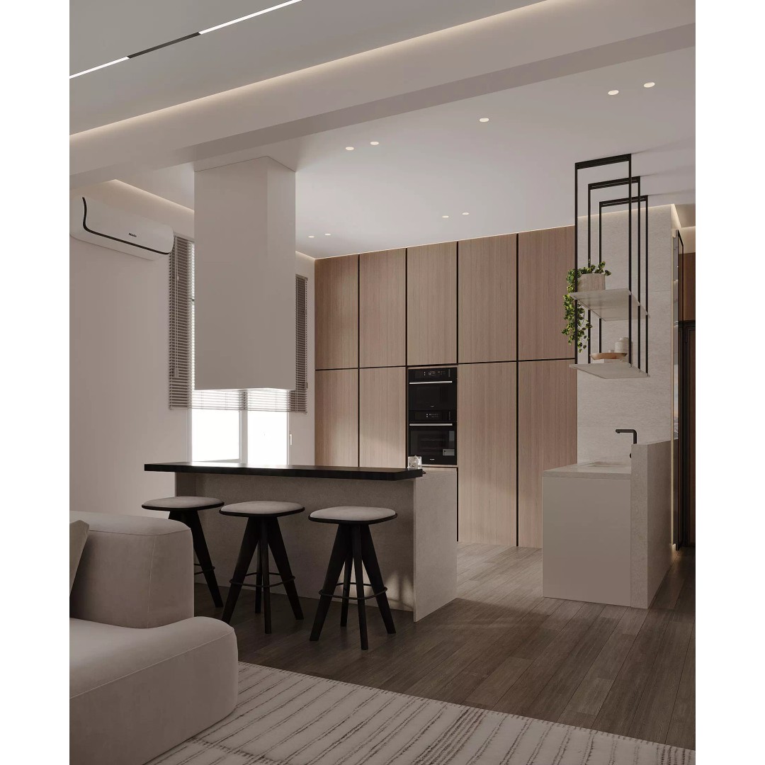 Modern Living Room and Hall 3D Model – Contemporary Interior Design, FBX - View 19