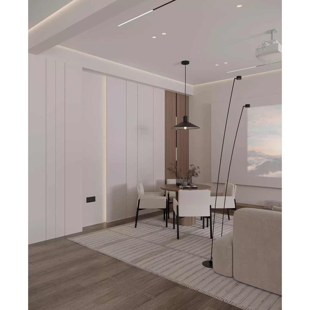 Modern Living Room and Hall 3D Model – Contemporary Interior Design, FBX - View 21