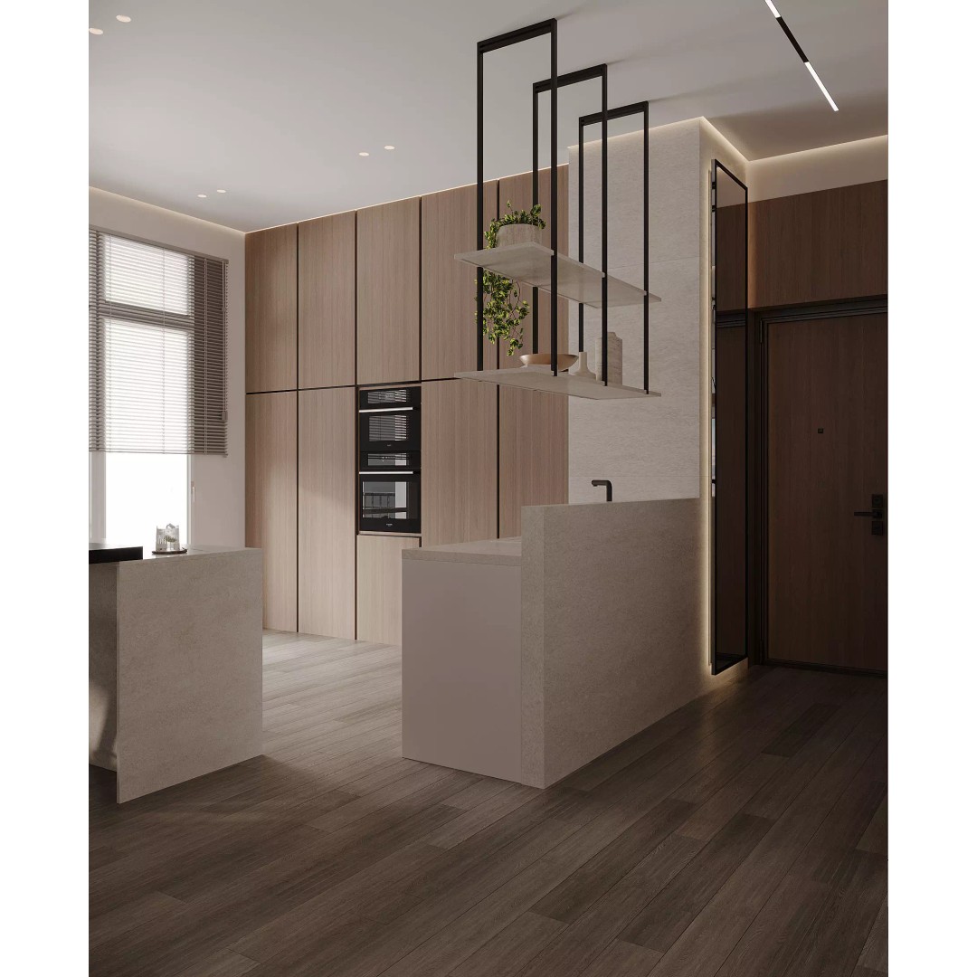 Modern Living Room and Hall 3D Model – Contemporary Interior Design, FBX - View 4