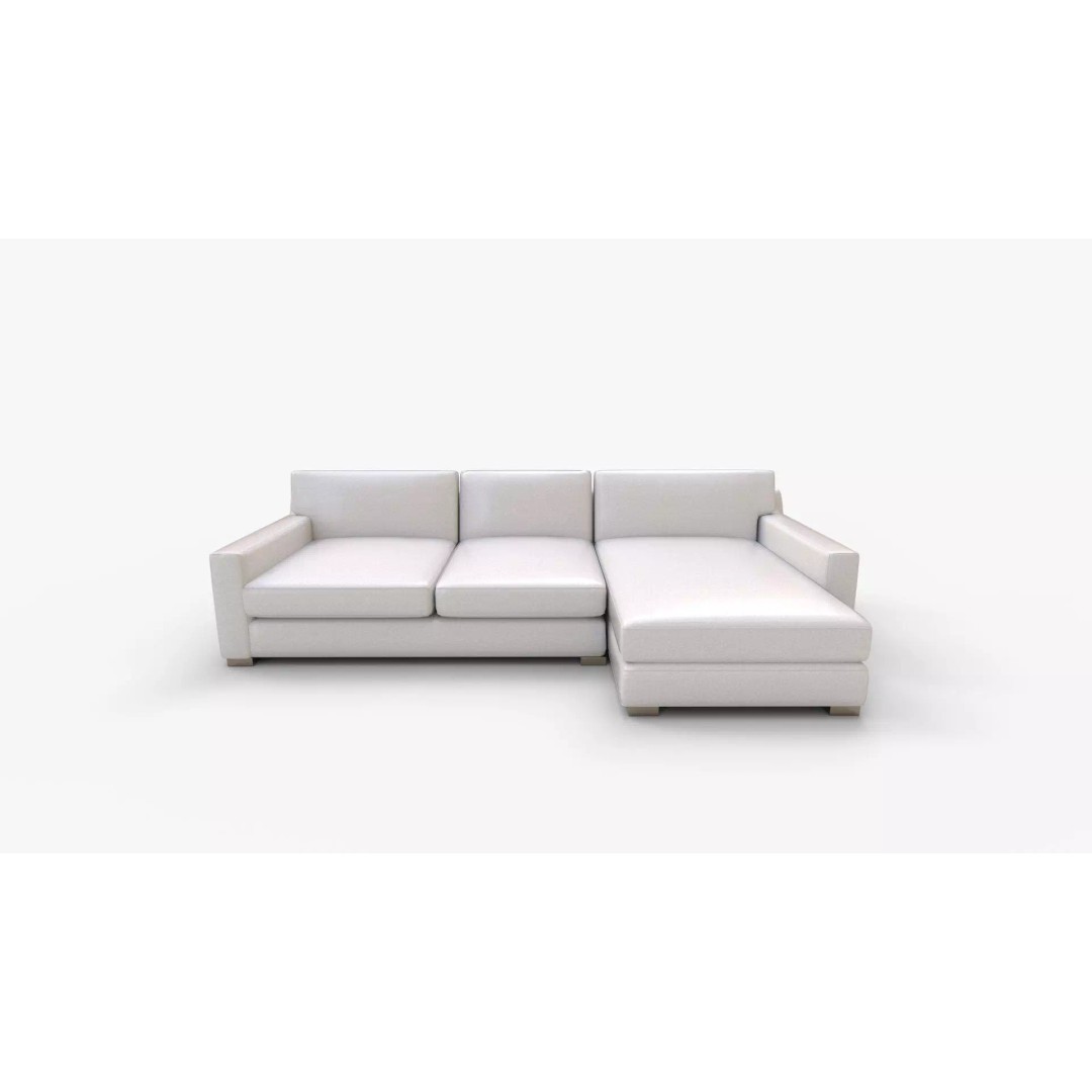 Axis 2 Piece Right Arm Double Chaise Sectional Sofa 3D Model – PBR Textures, Blender, FBX - View 11