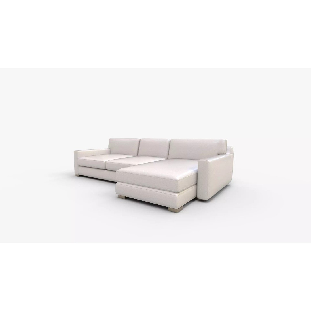 Axis 2 Piece Right Arm Double Chaise Sectional Sofa 3D Model – PBR Textures, Blender, FBX - View 8