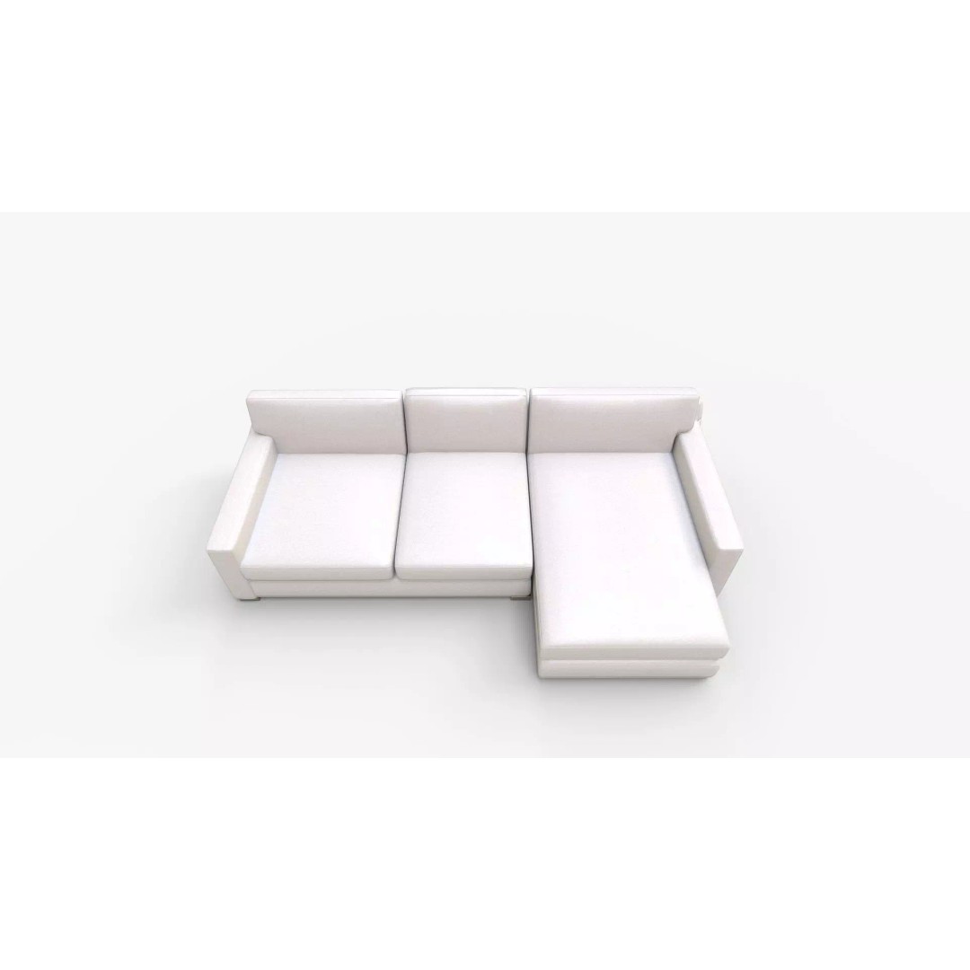 Axis 2 Piece Right Arm Double Chaise Sectional Sofa 3D Model – PBR Textures, Blender, FBX - View 9