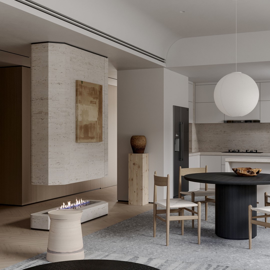 Apartment Interior Scenes 3D Model – Textured Living Room Asset