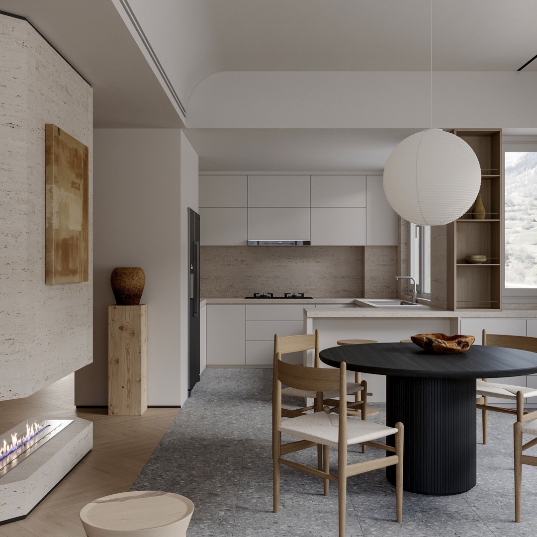 Apartment Interior Scenes 3D Model – Textured Living Room Asset - View 4