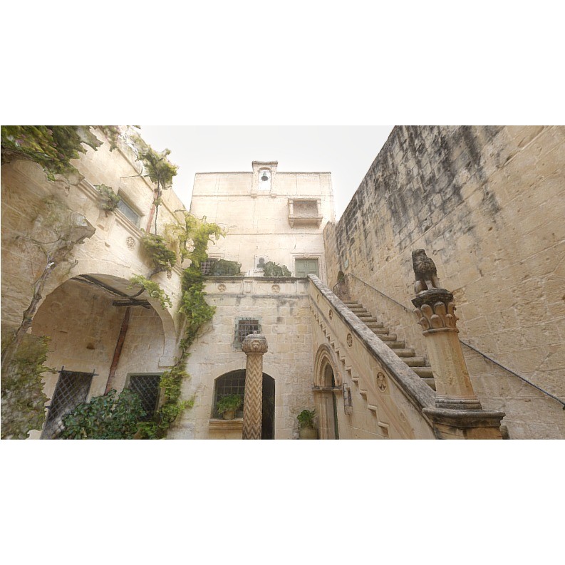Palazzo Falson Courtyard 3D Model – Historic Architecture, FBX & OBJ
