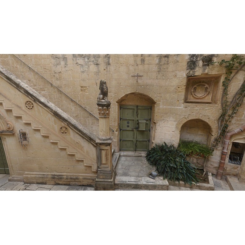 Palazzo Falson Courtyard 3D Model – Historic Architecture, FBX & OBJ - View 7