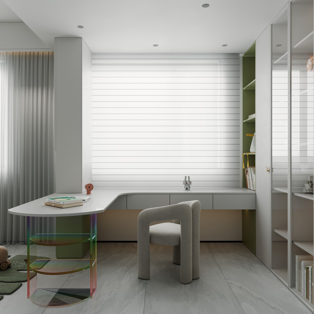 Children's Bedroom 3D Model – Modern Interior Scene, FBX/OBJ