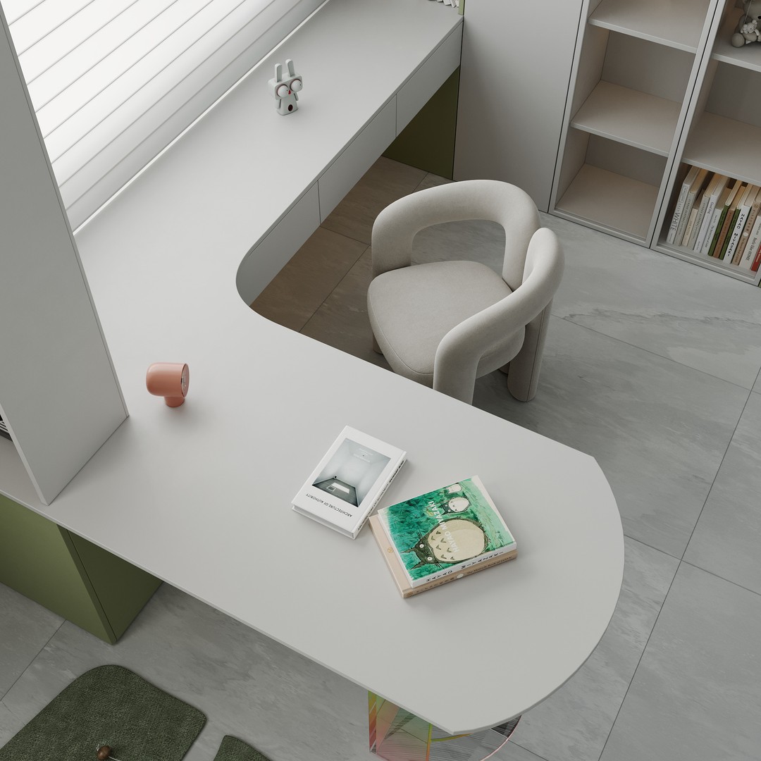 Children's Bedroom 3D Model – Modern Interior Scene, FBX/OBJ - View 5