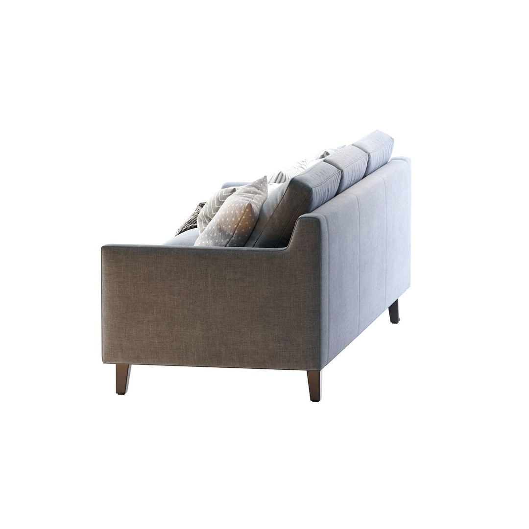 Beverly Sofa 3D Model – Contemporary Sofa with Cushions, OBJ & FBX - View 12