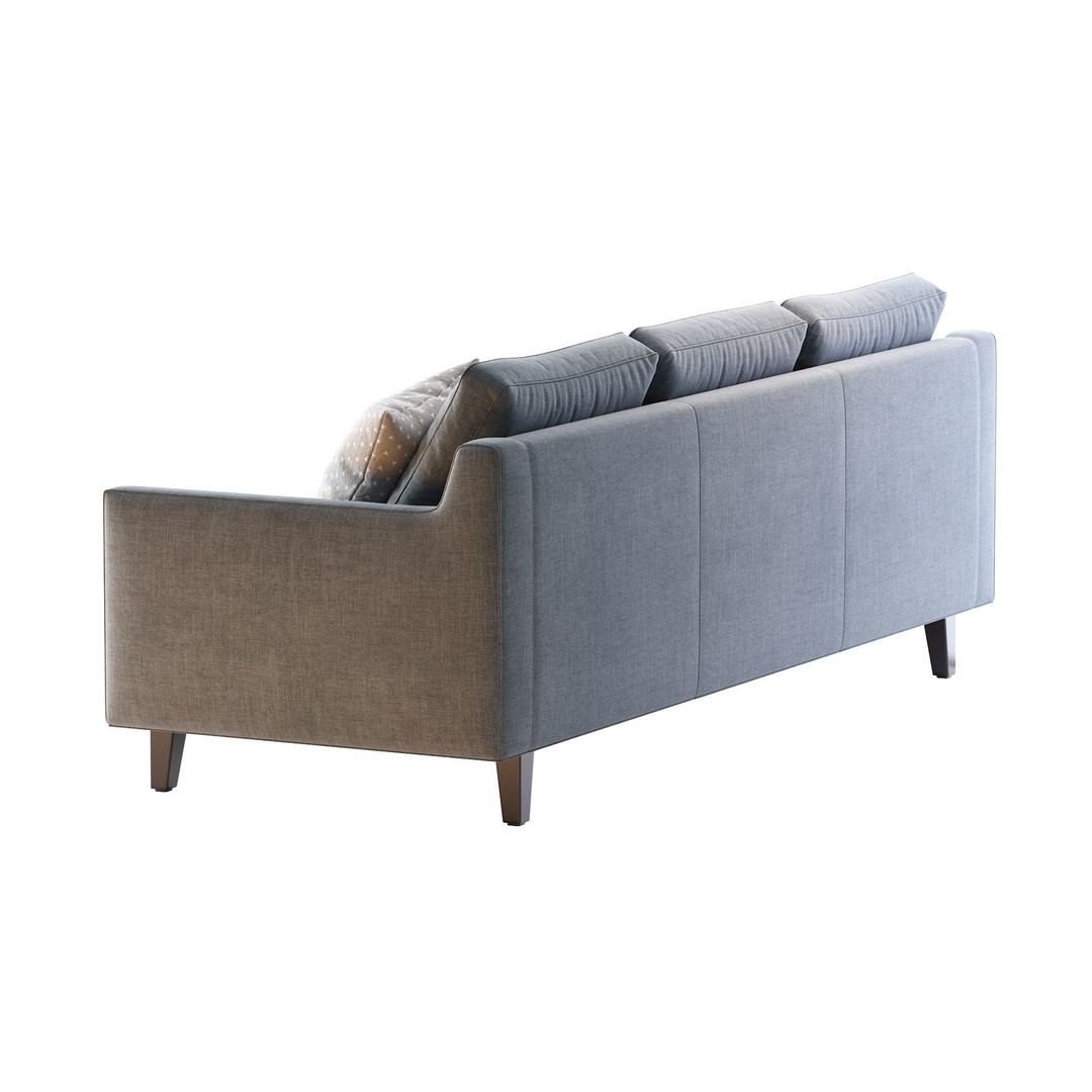 Beverly Sofa 3D Model – Contemporary Sofa with Cushions, OBJ & FBX - View 13