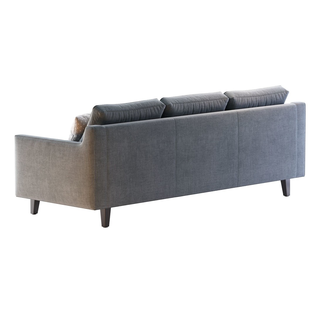 Beverly Sofa 3D Model – Contemporary Sofa with Cushions, OBJ & FBX - View 15