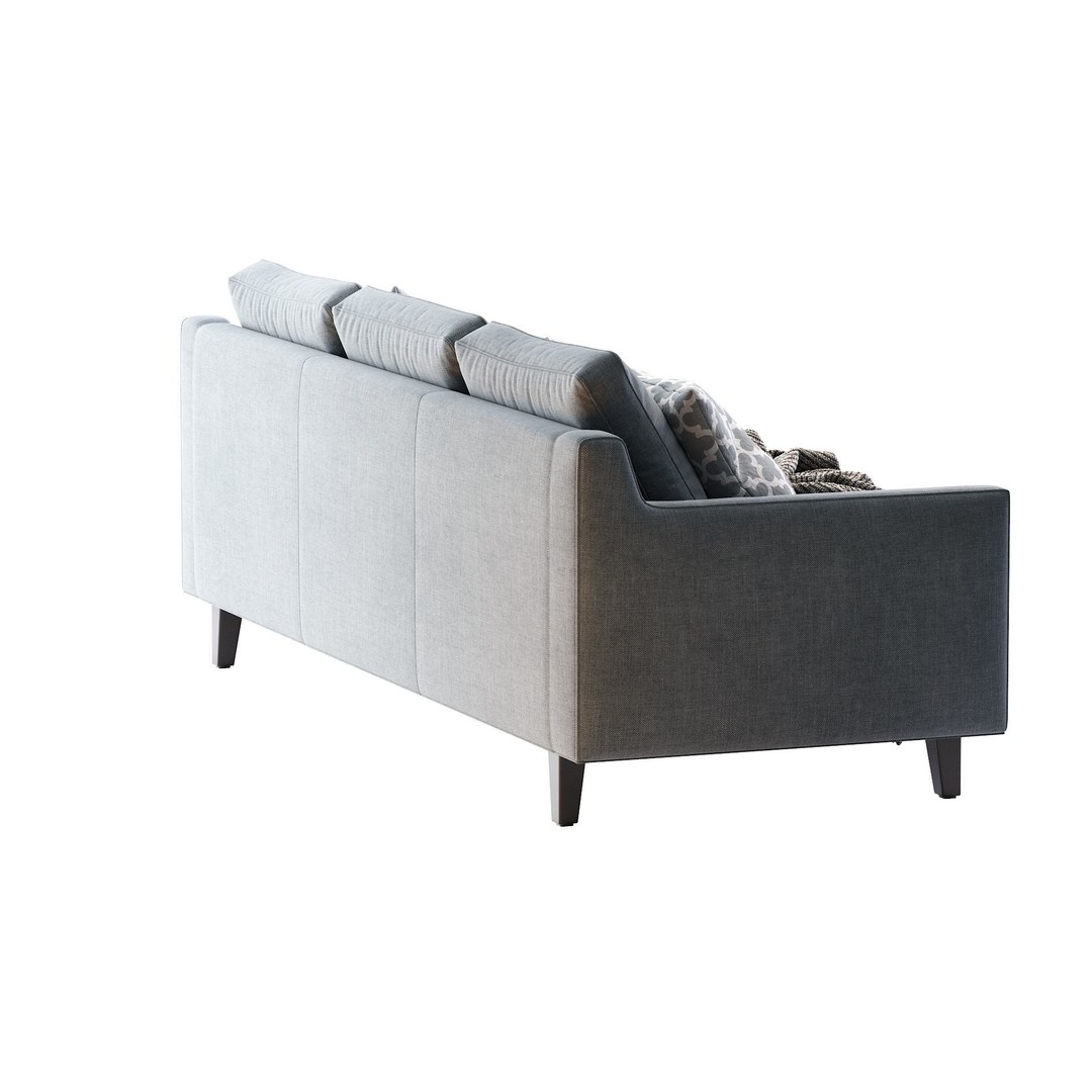Beverly Sofa 3D Model – Contemporary Sofa with Cushions, OBJ & FBX - View 21