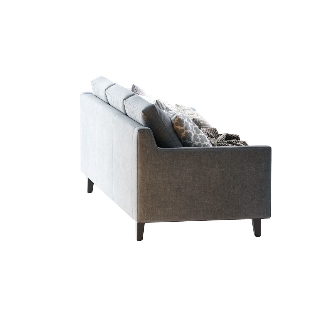 Beverly Sofa 3D Model – Contemporary Sofa with Cushions, OBJ & FBX - View 22