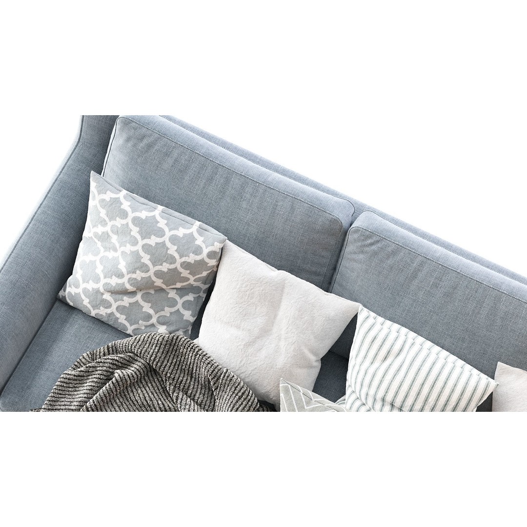 Beverly Sofa 3D Model – Contemporary Sofa with Cushions, OBJ & FBX - View 32