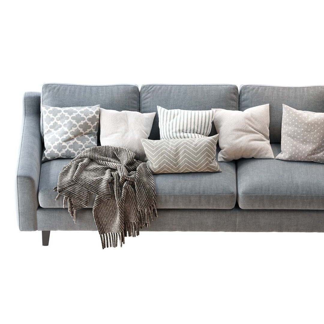 Beverly Sofa 3D Model – Contemporary Sofa with Cushions, OBJ & FBX - View 33