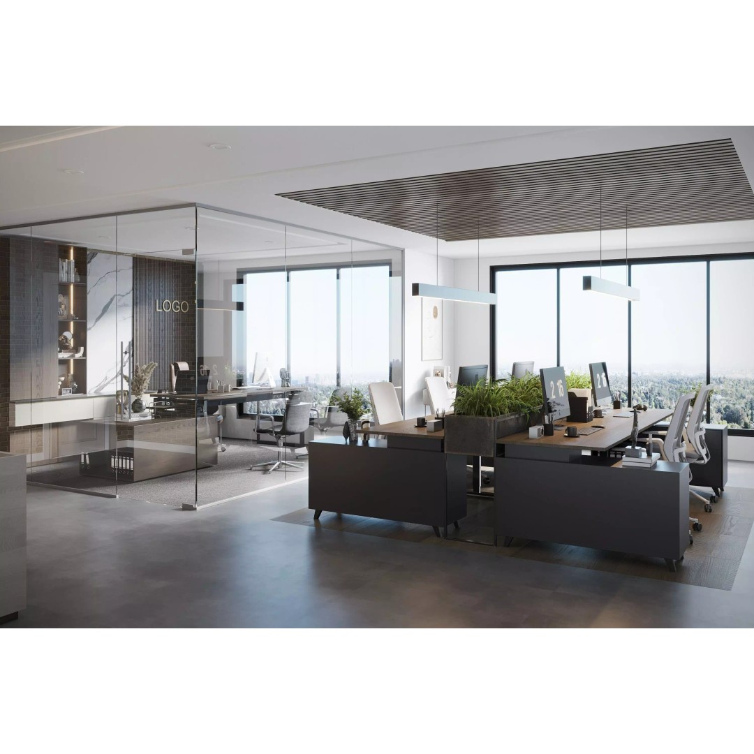 Office Design 3D Model – Contemporary Interior with Textures, FBX - View 2