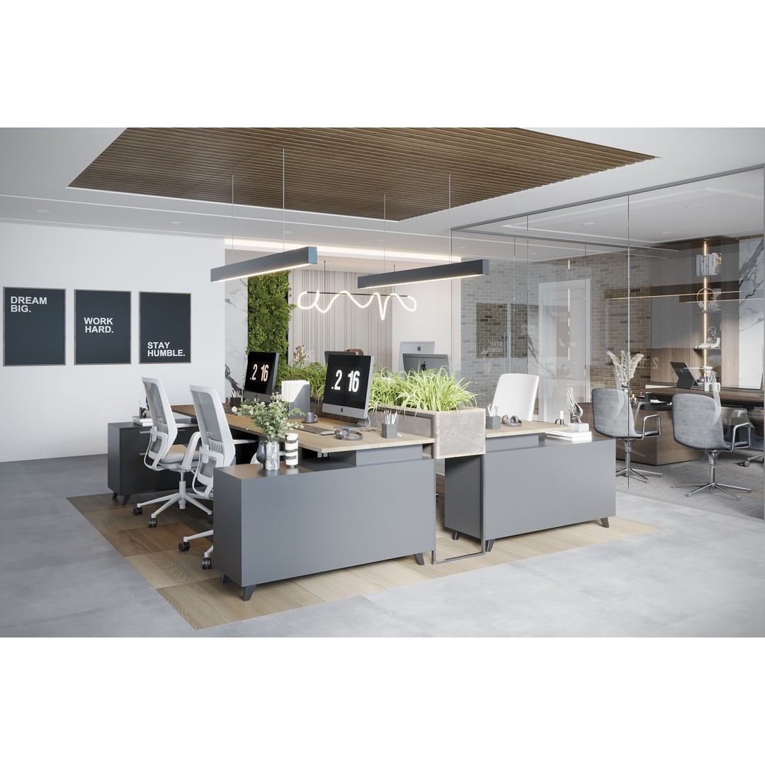 Office Design 3D Model – Contemporary Interior with Textures, FBX - View 5