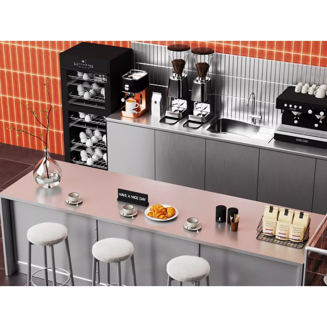 Coffee Shop Counter 3D Model – Modern Stainless Steel Interior Asset - View 10