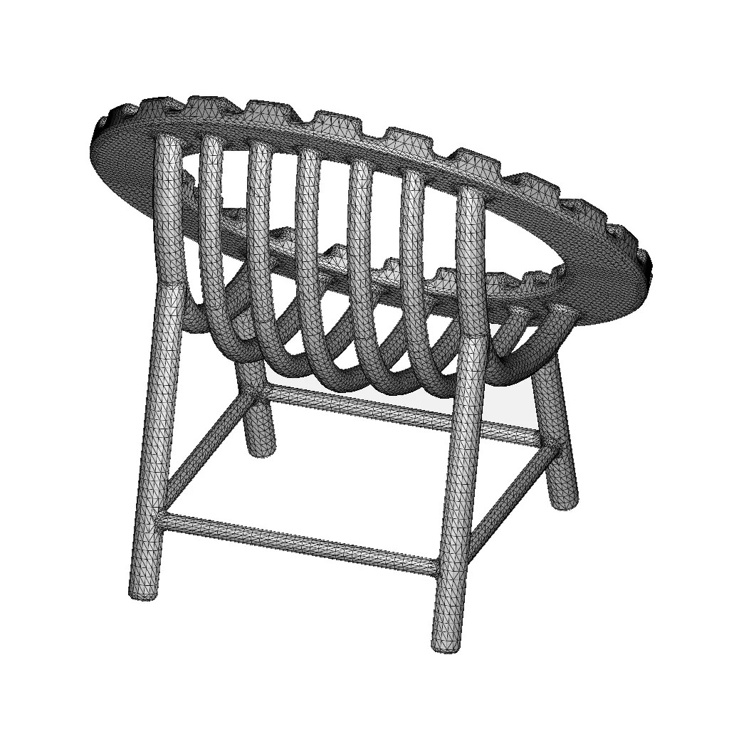 Plastic Toddler Chair 3D Model – Game-Ready PBR Asset, FBX, OBJ