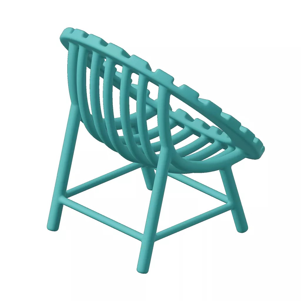 Plastic Toddler Chair 3D Model – Game-Ready PBR Asset, FBX, OBJ - View 3