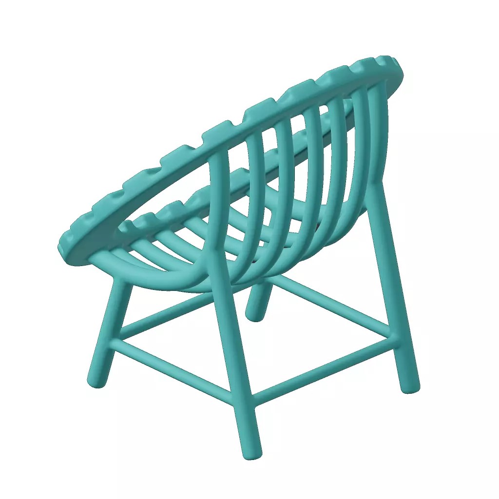 Plastic Toddler Chair 3D Model – Game-Ready PBR Asset, FBX, OBJ - View 4