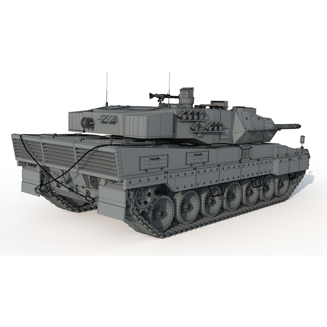 Leopard 2A6 Tank 3D Model – High Poly Military Vehicle, FBX & OBJ
