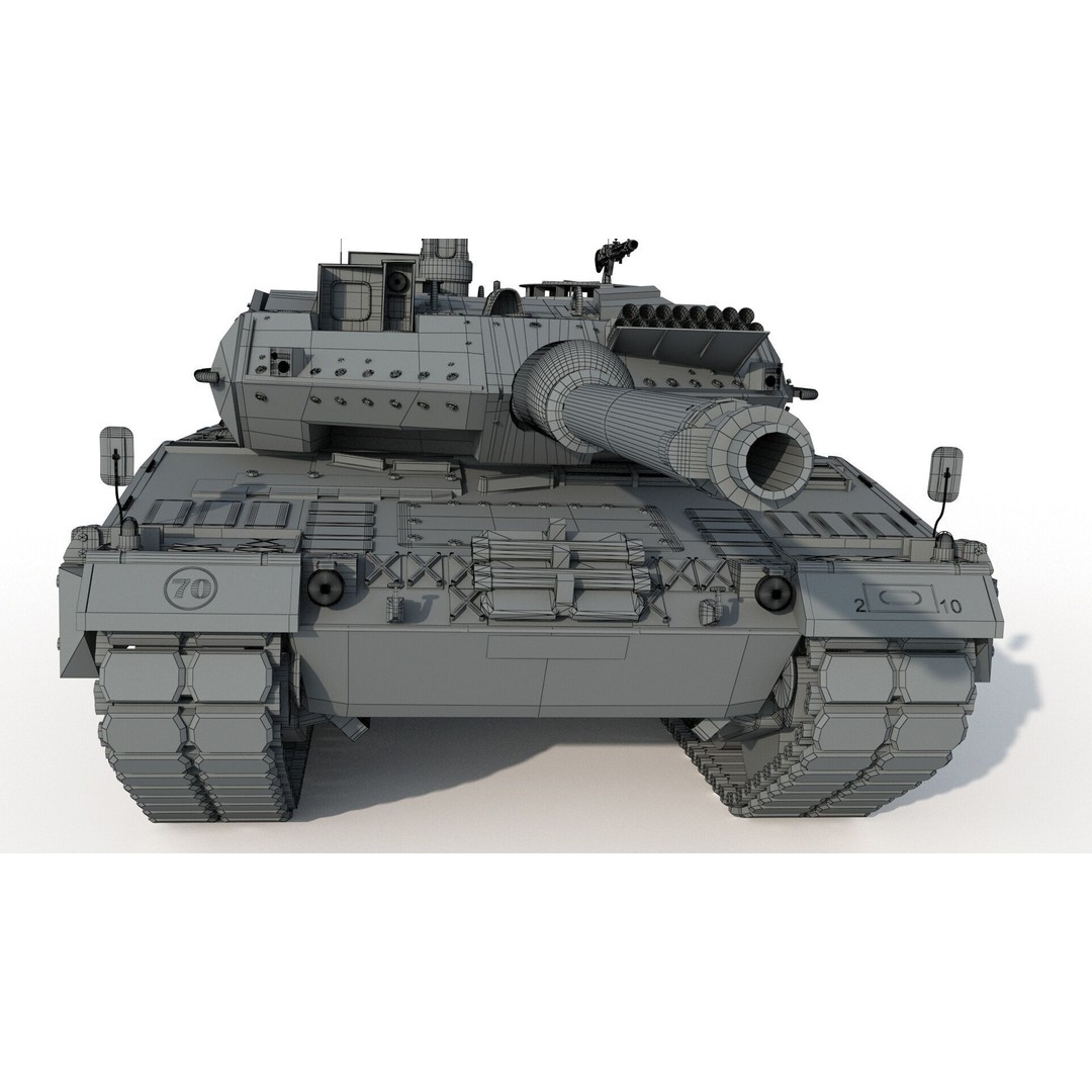 Leopard 2A6 Tank 3D Model – High Poly Military Vehicle, FBX & OBJ - View 15