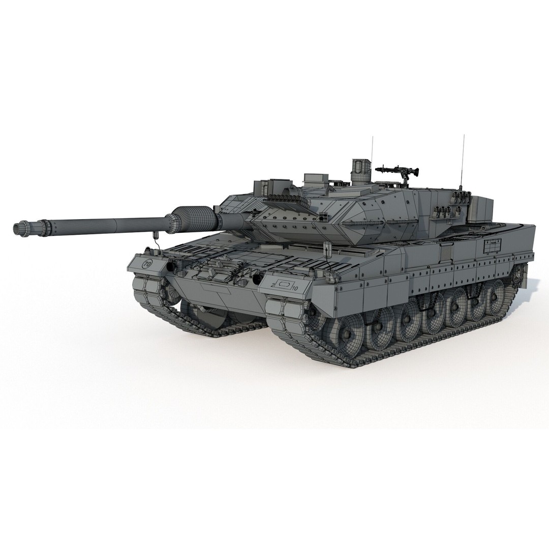Leopard 2A6 Tank 3D Model – High Poly Military Vehicle, FBX & OBJ - View 16