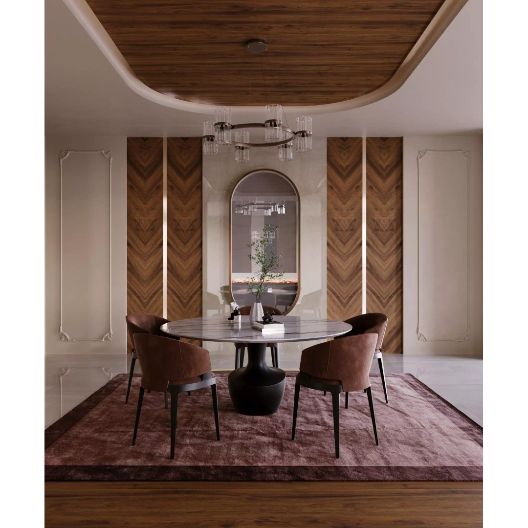 Dining Room 3D Model – Modern Interior Design with Textures - View 2