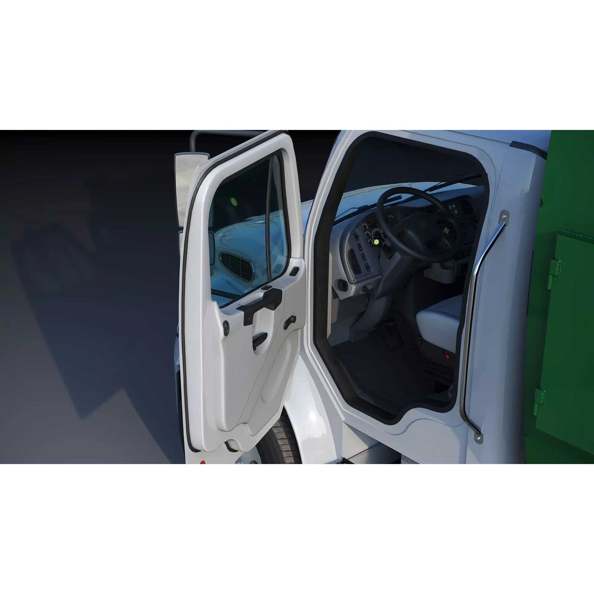 Freightliner M2 106 Garbage Truck - Low-Poly Game-Ready 3D Model - View 18