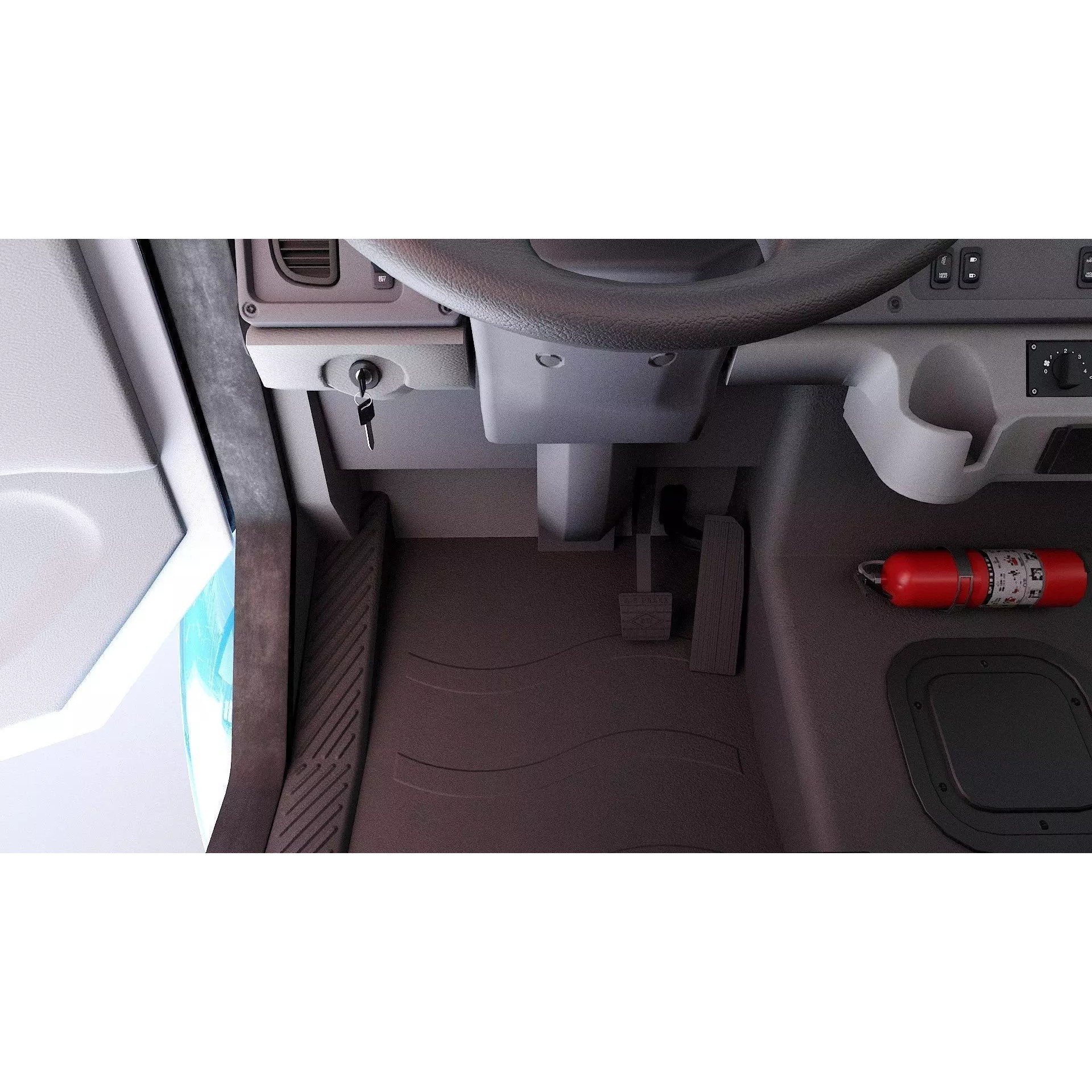 Freightliner M2 106 Garbage Truck - Low-Poly Game-Ready 3D Model - View 22