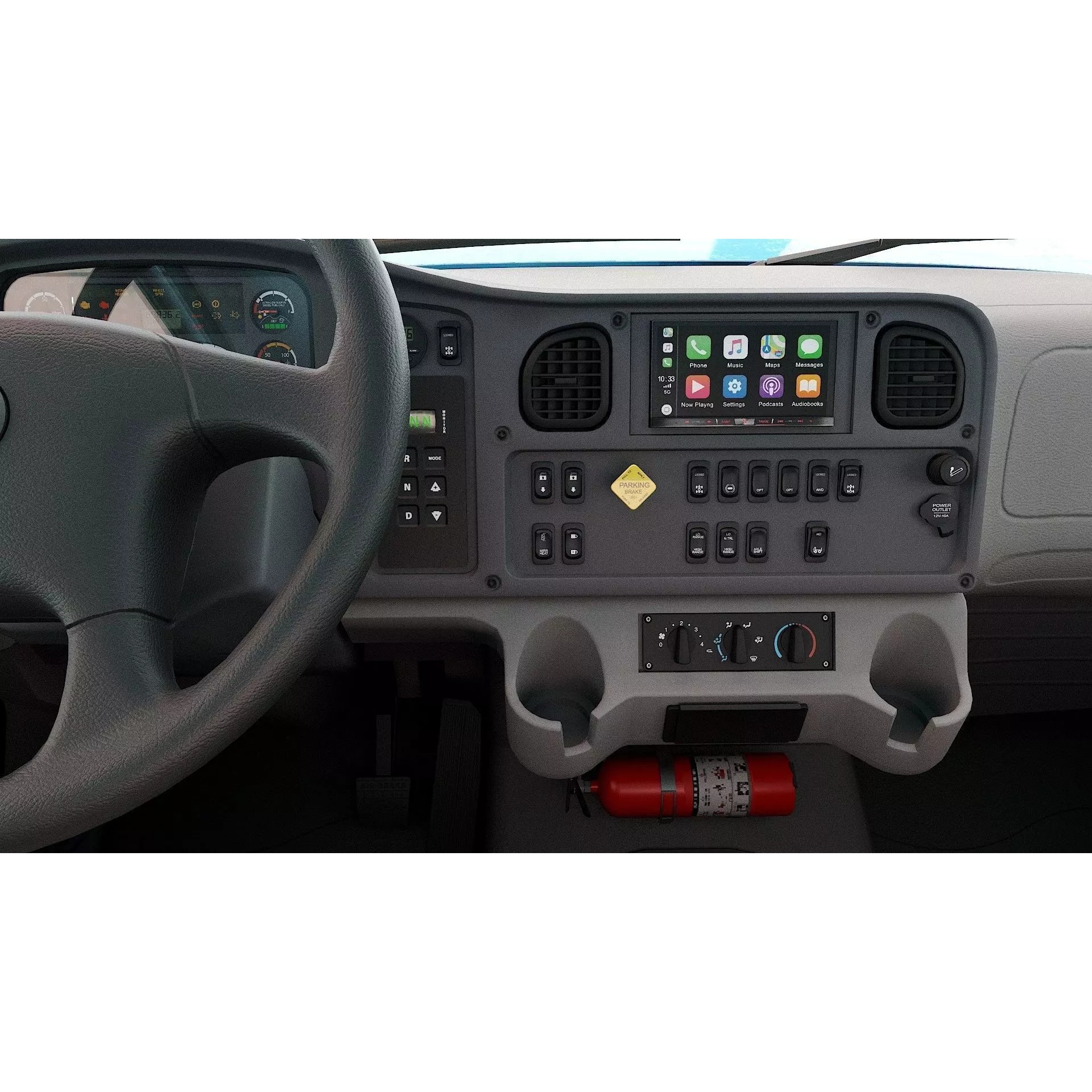 Freightliner M2 106 Garbage Truck - Low-Poly Game-Ready 3D Model - View 23