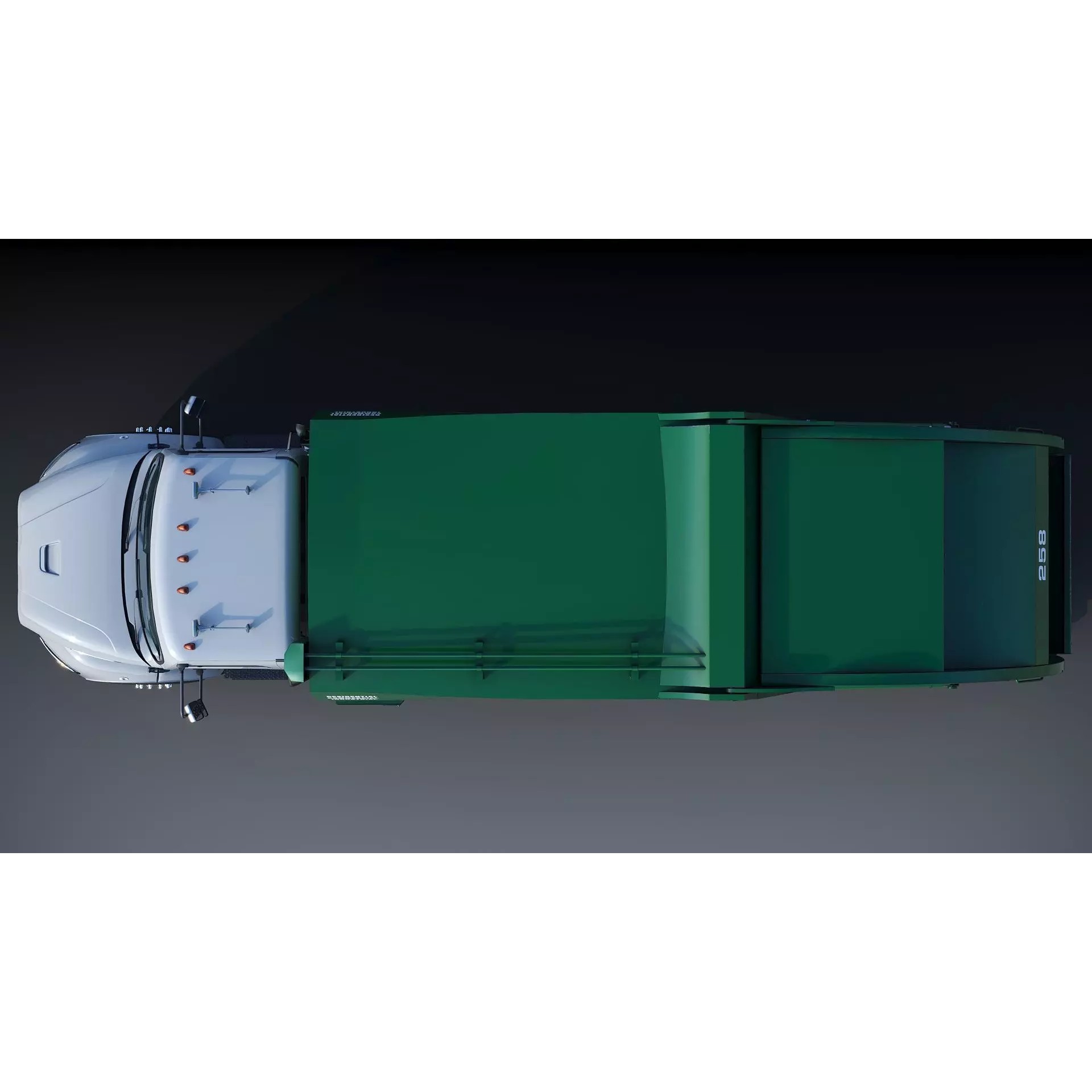 Freightliner M2 106 Garbage Truck - Low-Poly Game-Ready 3D Model - View 26