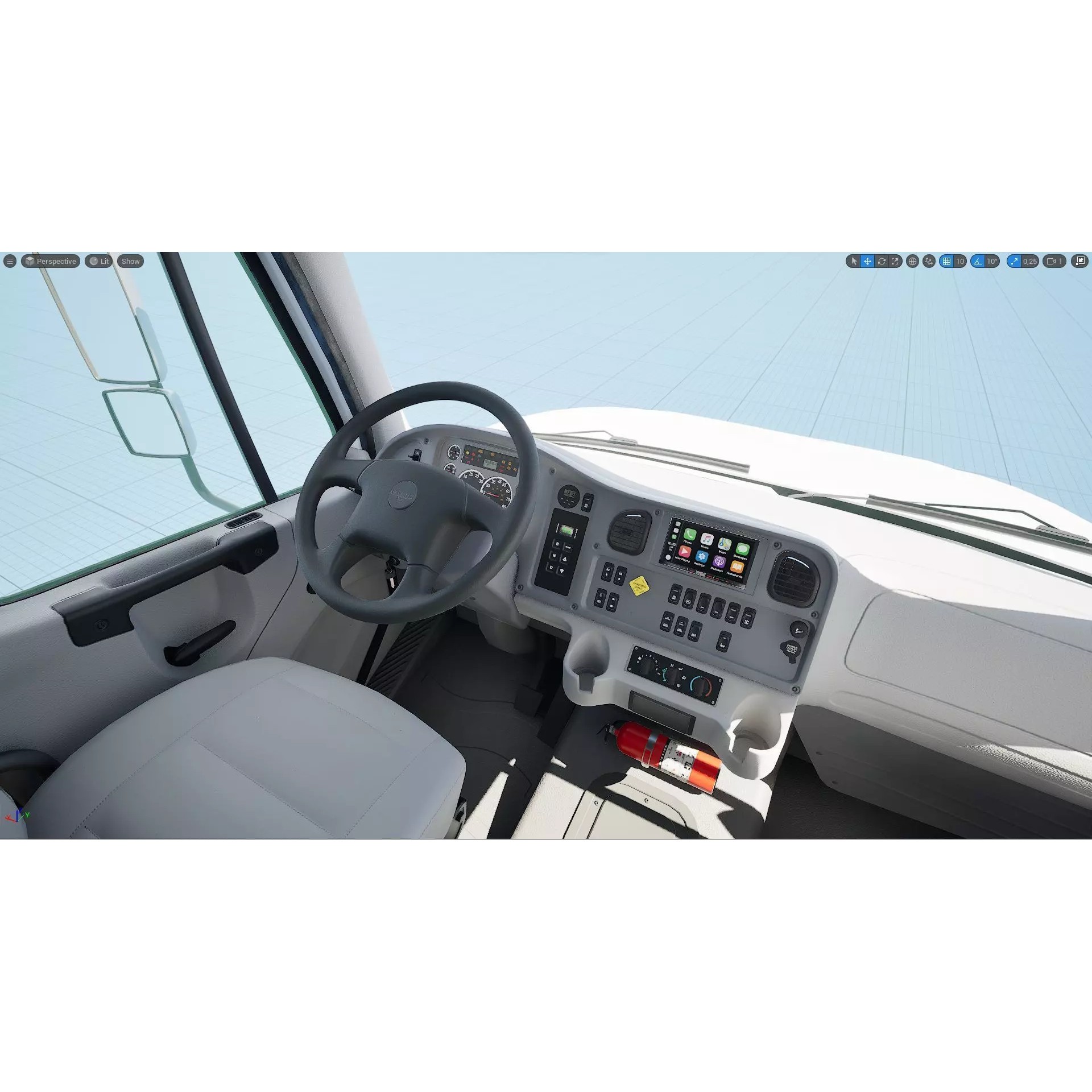 Freightliner M2 106 Garbage Truck - Low-Poly Game-Ready 3D Model - View 32